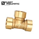 1/4" Female Thread Tee Fitting Connector 3 Way Brass Nipple Tee Drat Dalam Kuningan Size 1/4 x 1/4 x 1/4 Inch