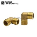 1/4" Male Thread Elbow Fitting Connector Knee Brass Nipple Elbow Drat Luar Kuningan Size 1/4 x 1/4 Inch
