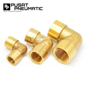 1/8" Female Thread Elbow Fitting Connector Knee Brass Nipple Elbow Drat Dalam Kuningan Size 1/8 x 1/8 Inch