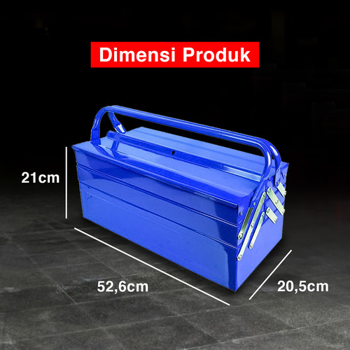 Kenmaster Tool Box Besi 3 Susun Merah / Biru / Toolbox Besi / Tempat Penyimpanan Perkakas / Tempat Penyimpanan Multifungsi - Kotak Perkakas - Kotak Serbaguna - Kotak Peralatan