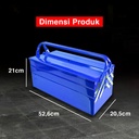 Kenmaster Tool Box Besi 3 Susun Merah / Biru / Toolbox Besi / Tempat Penyimpanan Perkakas / Tempat Penyimpanan Multifungsi - Kotak Perkakas - Kotak Serbaguna - Kotak Peralatan