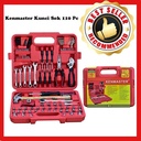 Kenmaster Tool Kit Set 110 pcs - RED / Kunci Sok Set / Kunci Peralatan / Toolkit Set / Tool Kit Perkakas / Tool Box / Toolbox - Kotak Peralatan