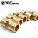 1/4" Male Thread Straight Fitting Connector Double Nepel Brass Hex Nipple Drat Luar Kuningan Size 1/4 x 1/4 Inch