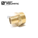 1/4" x 3/8" Male Thread Straight Fitting Connector Reducer Double Nepel Brass Hex Nipple Reduce Drat Luar Kuningan Size 1/4 x 3/8 Inch