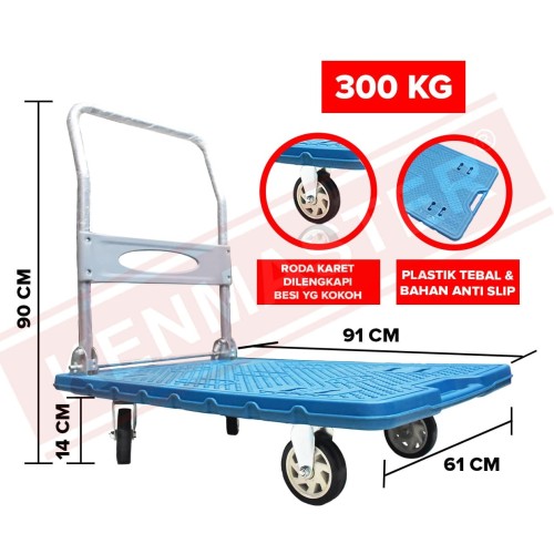 Kenmaster Hand Truck Trolley 300KG KM4311 Troli Serbaguna Lipat dorong