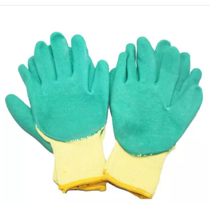 Kenmaster Sarung Tangan Karet Palm Hijau Kuning - Sarung Tangan Cuci Piring Household Rubber Gloves Sarung Tangan Latex