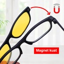 Kaca Mata Pro Vision BH - 013 + Magnet 3 Lensa Biru Kuning Putih