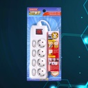 Kenmaster Stop Kontak F1-66 - 6 Lubang Switch Stopkontak Colokan Listrik Colokan