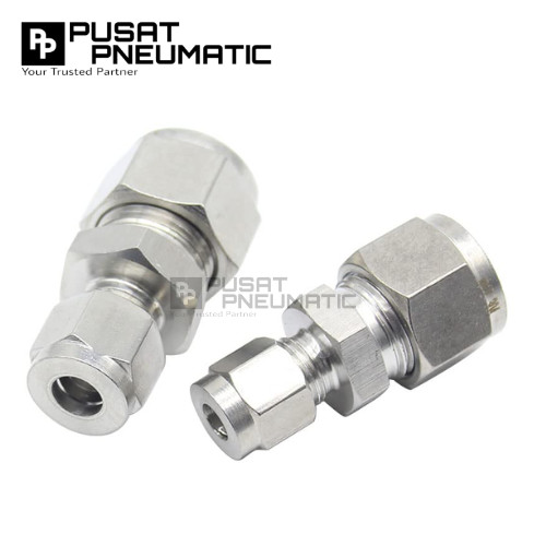 1/4" x 3/8" Reducer Union Connector Tube 1/4 Inch x 3/8 Inch Stainless Steel