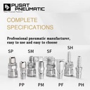 PF 20 Air Quick Release Joint Coupling Coupler Male Connector Compressor Drat Female 1/4" Inch Type PF20