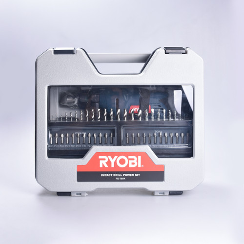 Ryobi Bor Impact Drill PD-750K+KIT Suku Cadang+Koper+ToolBox+FaceShiel