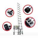 Tangga Teleskopik Tangga Telescopic Tangga Lipat Tangga Portable Tangga 3,2 Meter