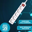 Kenmaster Stop Kontak F1 - 5 Lubang F1 Stopkontak Colokan Listrik Colokan