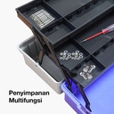 Kenmaster Tool Box Plastik 17 Inch / Toolbox Plastik / Tempat Penyimpanan Perkakas / Tempat Penyimpanan Multifungsi - Kotak Perkakas - Kotak Serbaguna - Kotak Peralatan