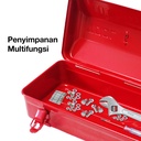 Kenmaster Tool Box Besi 1 Susun Merah / Biru / Toolbox Besi / Tempat Penyimpanan Perkakas / Tempat Penyimpanan Multifungsi - Kotak Perkakas - Kotak Serbaguna - Kotak Peralatan