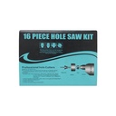 Hole Saw Kit 16 pcs NM-006 - Mata Bor Kayu Pelubang Pipa Mata Bor Kayu Mata Bor Set