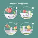 Alat Kupas Buah / Alat Pengupas Buah / Mini Peeler Tajam / Mini Peeler Buah / Fruit Peeler / Pengupas Spiral - 1 Set Peeler Buah Stainless