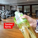 Botol Minum 600ml Plastik Sprayer / Botol Minum Portable Semprot / Botol Minum Olahraga