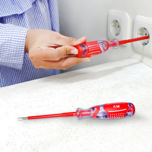 Kenmaster Obeng Tespen KM059 - Tespen Deteksi Kabel Obeng Tes Pen Listrik Obeng Tespen Listrik Obeng Testpen Listrik Serbaguna