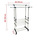 Hanger Double Pole Clothes Rack 6808-2 Gantungan Baju