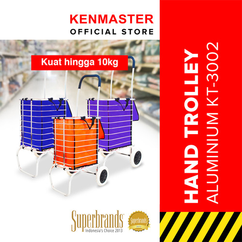 Hand Trolley Cart Alumunium Plus Bag Kt-3002 Orange - Tolli Serbaguna