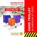 Hand Trolley Cart Alumunium Plus Bag Kt-3002 Orange - Tolli Serbaguna