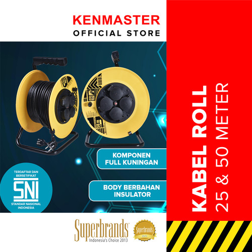 Kenmaster Kabel Roll 25 Meter SNI / Kabel Roll 50 Meter SNI / Kabel Roll 4 Lubang