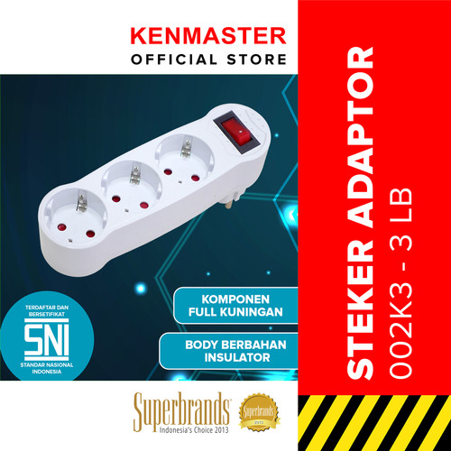 Kenmaster Steker 002K3 Switch On Off Steker Colokan Saklar