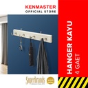 Kenmaster Hanger Kayu 4pc Hook No.25