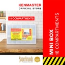 Kenmaster Mini Box MK03 ( 18 Compartments ) / Tool Box Mini / Toolbox Mini / Tempat Penyimpanan Multifungsi / Tempat Penyimpanan Serbaguna - Kotak Serbaguna - Kotak Peralatan