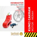 Kenmaster Kunci Cakram Sepeda Red / Kunci Cakram Motor / Kunci Cakram Anti Maling / Kunci Gembok Cakram / Kunci Gembok Motor Anti Maling