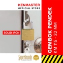 Kenmaster Gembok IRON 32MM Pendek KM115 Gembok Anti Maling Gembok Pagar Kunci Gembok
