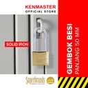 Kenmaster Gembok IRON 50MM - Panjang KM115 Gembok Anti Maling Gembok Pagar Kunci Gembok