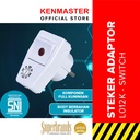 Kenmaster Steker L012K / Colokan Listrik / Colokan Saklar