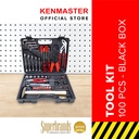 Kenmaster Tool Kit Set 100 pcs N2 - BLACK (BEST SELLER!!!) / Kunci Sok Set / Kunci Peralatan / Toolkit Set / Tool Kit Perkakas / Tool Box / Toolbox - Kotak Peralatan
