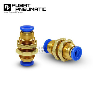 MPM 6mm One Touch Union Bulkhead Fitting Slip Lock Socket Pneumatic ...