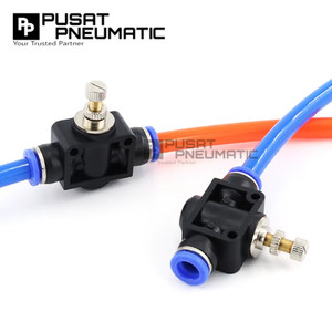 MSA 12 One Touch Union Speed Control Fitting Slip Lock Socket Push In Connector Nipple Nepel Fitting Flow Control Pneumatic Type SA Selang 12mm x 12mm