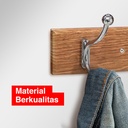 Kenmaster Hanger Kayu 4pc Hooks KM-313 - Gantungan 4 pcs besi
