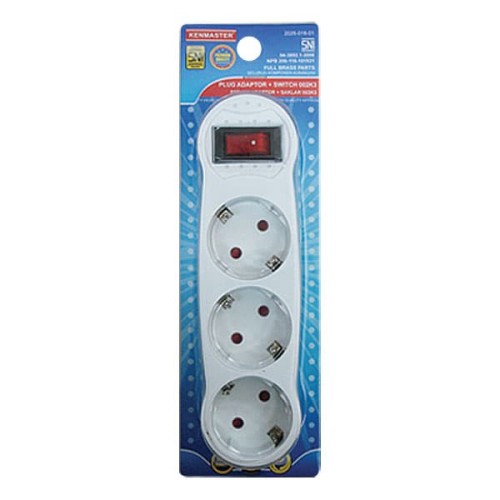 Kenmaster Steker 002K3 Switch On Off Steker Colokan Saklar