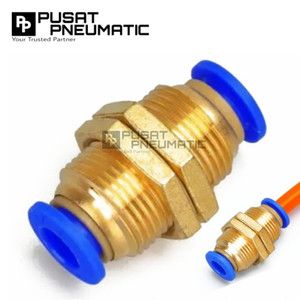 MPM 6mm One Touch Union Bulkhead Fitting Slip Lock Socket Pneumatic ...