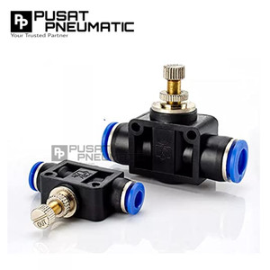 MSA 12 One Touch Union Speed Control Fitting Slip Lock Socket Push In Connector Nipple Nepel Fitting Flow Control Pneumatic Type SA Selang 12mm x 12mm