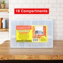 Kenmaster Mini Box MK03 ( 18 Compartments ) / Tool Box Mini / Toolbox Mini / Tempat Penyimpanan Multifungsi / Tempat Penyimpanan Serbaguna - Kotak Serbaguna - Kotak Peralatan