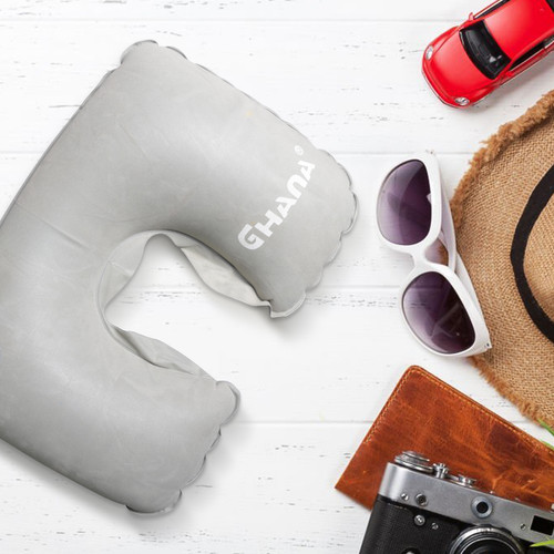 Ghana Bantal Leher Mobil / Batal Leher Tidur / Bantal Leher Tiup / Bantal Leher Portable / Neck Pillow