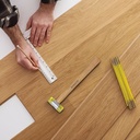 Kenmaster Palu Karet 25mm Gagang Kayu Kuning 2 Sisi