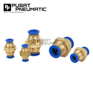 MPM 6mm One Touch Union Bulkhead Fitting Slip Lock Socket Pneumatic ...