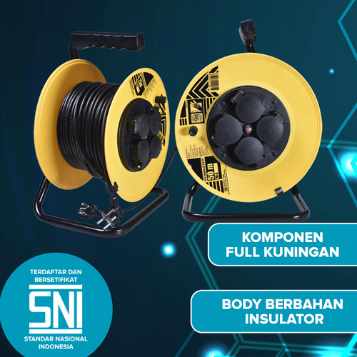 Kenmaster Kabel Roll 25 Meter SNI / Kabel Roll 50 Meter SNI / Kabel Roll 4 Lubang