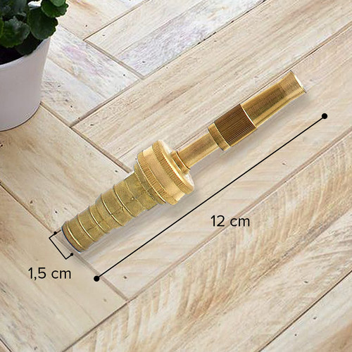 Kenmaster Kepala Semprotan Air Cuci Mobil - Lurus Kuningan / Kepala Semprotan Selang Air / Penyiram Tanaman / Semprotan Tanaman / Semprotan Cuci Mobil Motor / Water Gun Spray / Nozzle Alat Semprotan / Water Jet Spray / Alat Berkebun