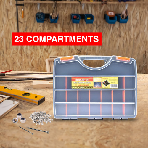 Kenmaster Mini Box MK23 ( 23 Compartments ) / Tool Box Mini / Toolbox Mini / Tempat Penyimpanan Multifungsi / Tempat Penyimpanan Serbaguna - Kotak Serbaguna - Kotak Peralatan