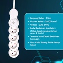 Kenmaster Stop Kontak Stopkontak Colokan Listrik Colokan 5 Lubang KC-05 KM (KTG POLY BAG)