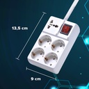 Kenmaster Stop Kontak F9 - 4+1 Lubang Stopkontak Colokan Listrik Colokan